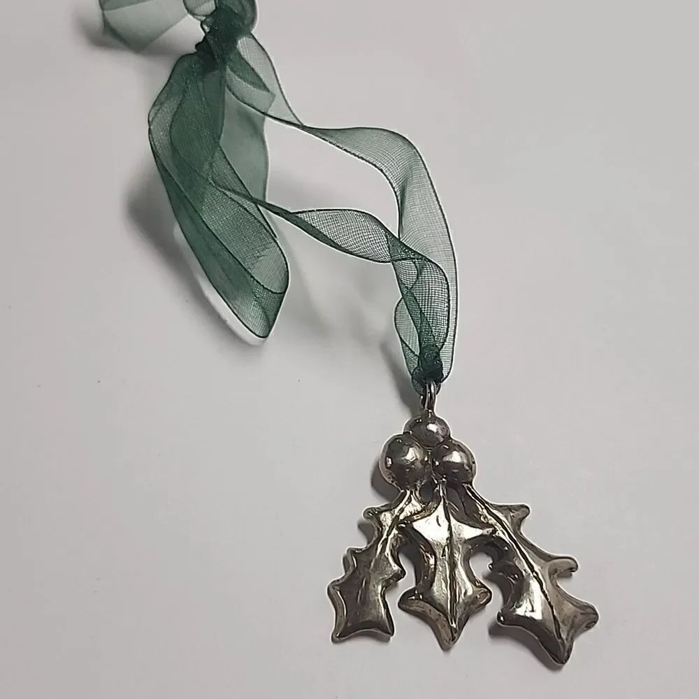 Holly Charm Ornament Pendant Charm Christmas